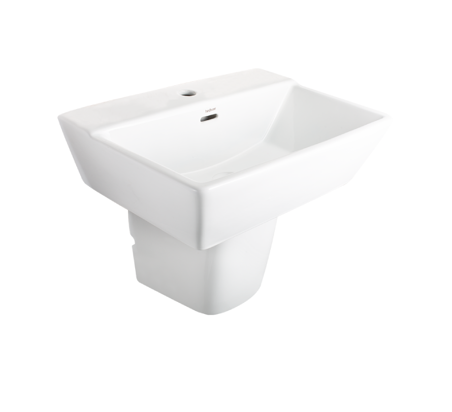 Cube Half Pedastal Wash Basin